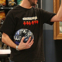 Wil Wheaton wearing Crush All Hu-mans Shirt