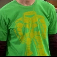 Ames Bros Man-bot shirt worn by Sheldon