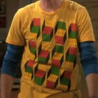 Sheldon wearing Opti Blocks shirt