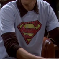 Sheldon's blue Superman shirt