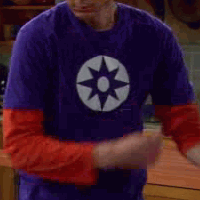 Violet Lantern Shirt worn by Sheldon Cooper