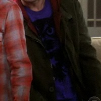 Leonard wearing Ames Bros Wisdom owl Shirt