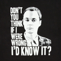 Sheldon Wrong? Not on this shirt!